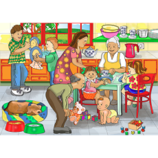 A4 "My Family" 24 Piece Wooden Puzzle  A4 "My Family" 24 Piece Wooden Puzzle